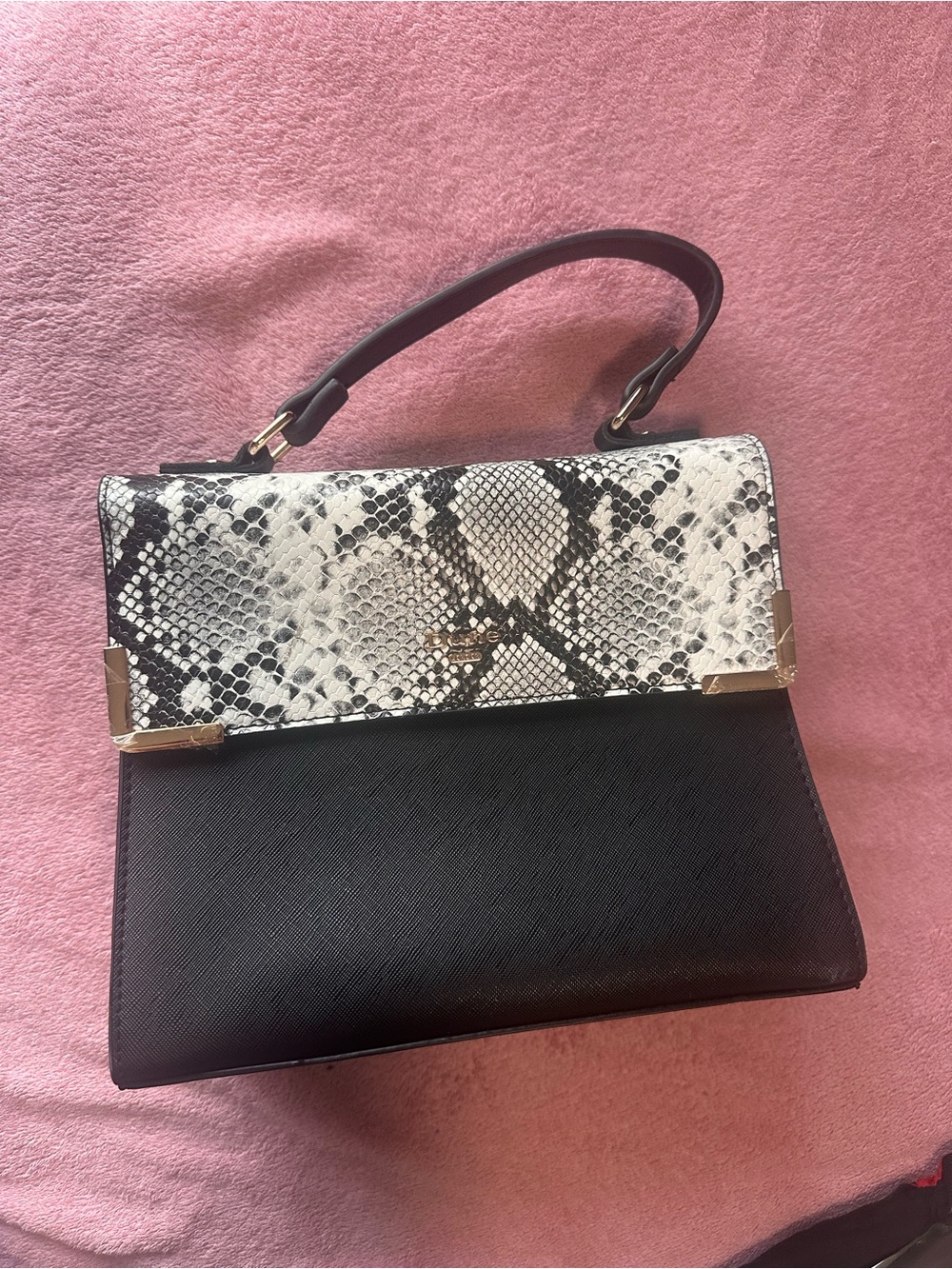 Dune London snakeskin satchel